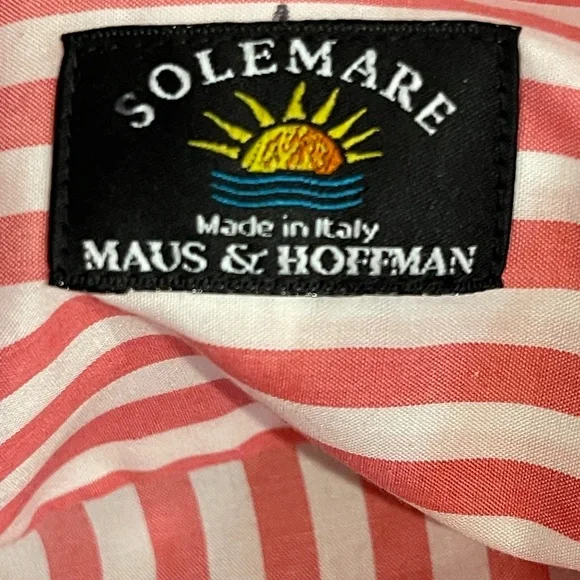 Solemare Shirt Maus and Hoffman Italy Red Stripe Buttondown - Picture 9 of 9